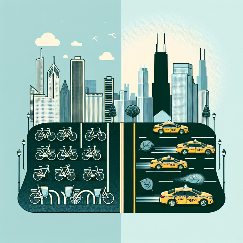 Bike-sharing vs Taxi Travel Choices in Chicago