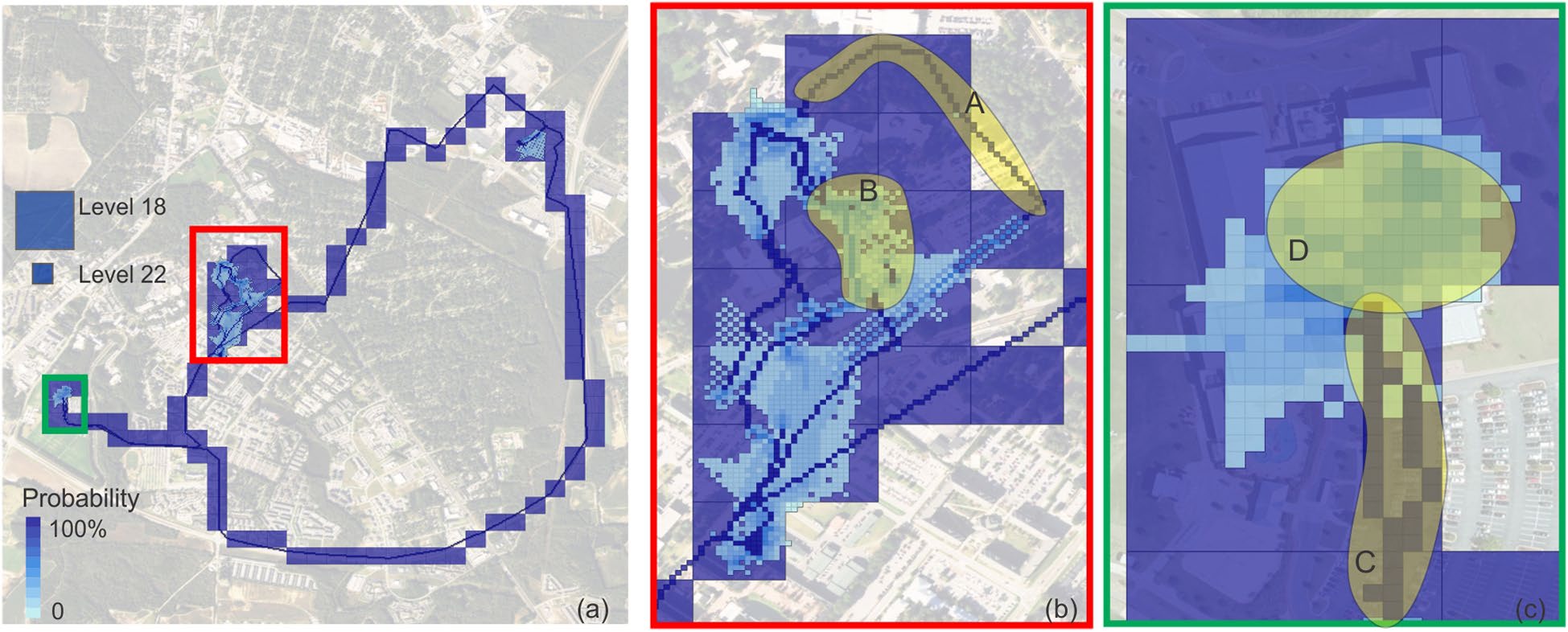 Figure 2: Step surface showing where the user walked the most